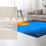 Ultra Soft Area Rug, Non Slip, Stain Resistant, Washable Area Rugs for Living Room, Bedroom, Sleek Minimalist Gradient Flow(Blue)