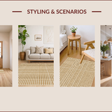Ultra Soft Area Rug, Non Slip, Stain Resistant, Washable Area Rugs for Living Room, Bedroom, Fringed Power Loomed(Beige)