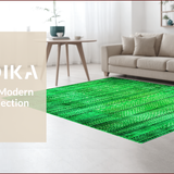 Ultra Soft Area Rug, Non Slip, Stain Resistant, Washable Area Rugs for Living Room, Bedroom, Distressed Boho Green Bedroom Low Pile Rug(Green)
