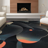 Ultra Soft Area Rug, Non Slip, Stain Resistant, Washable Area Rugs for Living Room, Bedroom, Elegant Grayscale Abstract Design(Gray)