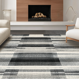 Ultra Soft Area Rug, Non Slip, Stain Resistant, Washable Area Rugs for Living Room, Bedroom, Coastal Chic Rug With Nautical-Inspired Contrast Pattern(Gray)