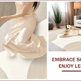Ultra Soft Area Rug, Non Slip, Stain Resistant, Washable Area Rugs for Living Room, Bedroom, Modern Subtle Gradient Elegance(Beige)