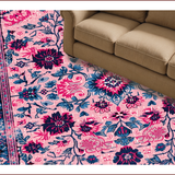Ultra Soft Area Rug, Non Slip, Stain Resistant, Washable Area Rugs for Living Room, Bedroom, Geometric Tribal Dorm Rug Non Slip Design(Pink)
