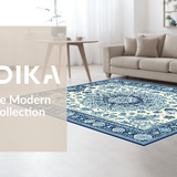 Elegant Ivory and Blue Motif(Beige)
