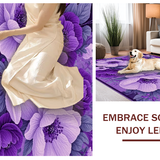 Ultra Soft Area Rug, Non Slip, Stain Resistant, Washable Area Rugs for Living Room, Bedroom, Enchanting Deep Purple Comfort(Purple)