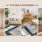Ultra Soft Area Rug, Non Slip, Stain Resistant, Washable Area Rugs for Living Room, Bedroom, Luxurious Soft Cloud-Like Surface(Gray)