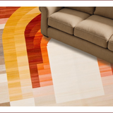 Ultra Soft Area Rug, Non Slip, Stain Resistant, Washable Area Rugs for Living Room, Bedroom, Vibrant Earthy Tufted Design(Orange)