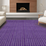 Ultra Soft Area Rug, Non Slip, Stain Resistant, Washable Area Rugs for Living Room, Bedroom, Chic Textured Purple Elegance(Purple)