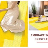 Ultra Soft Area Rug, Non Slip, Stain Resistant, Washable Area Rugs for Living Room, Bedroom, Radiant Plush Rustic Charm(Yellow)