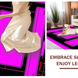 Ultra Soft Area Rug, Non Slip, Stain Resistant, Washable Area Rugs for Living Room, Bedroom, Bold Abstract Gaming Aesthetic(Pink)