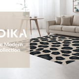 Ultra Soft Area Rug, Non Slip, Stain Resistant, Washable Area Rugs for Living Room, Bedroom, Chic Modern Animal Print Statement Piece(Beige)