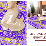 Ultra Soft Area Rug, Non Slip, Stain Resistant, Washable Area Rugs for Living Room, Bedroom, Whimsical Floral Patterned Mat(Purple)
