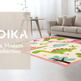 Lively Cartoonish Dino Character Layout(Pink)