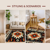 Sophisticated Black and White Ethno Design(Red)