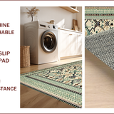 Ultra Soft Area Rug, Non Slip, Stain Resistant, Washable Area Rugs for Living Room, Bedroom, Earthy Toned Geometric Elegance(Ivory)