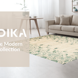 Ultra Soft Area Rug, Non Slip, Stain Resistant, Washable Area Rugs for Living Room, Bedroom, Artistic Organic Pattern Design(Beige)