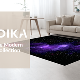Ultra Soft Area Rug, Non Slip, Stain Resistant, Washable Area Rugs for Living Room, Bedroom, Bold Cosmic Color Splash(Purple)