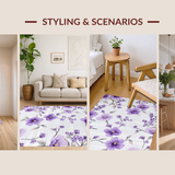Ultra Soft Area Rug, Non Slip, Stain Resistant, Washable Area Rugs for Living Room, Bedroom, Graceful Textured Lavender Essence(Purple)