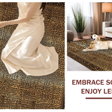 Ultra Soft Area Rug, Non Slip, Stain Resistant, Washable Area Rugs for Living Room, Bedroom, Trendy Urban Leopard Texture(Gold)
