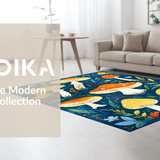 Playful Colorful Flora Design(Blue)