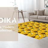 Ultra Soft Area Rug, Non Slip, Stain Resistant, Washable Area Rugs for Living Room, Bedroom, Radiant Yellow Organic Rustic Flair(Yellow)