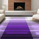 Ultra Soft Area Rug, Non Slip, Stain Resistant, Washable Area Rugs for Living Room, Bedroom, Eclectic Purple and Black Artistry(Purple)