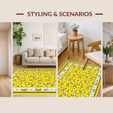 Bright Yellow Vintage Blooms(Yellow)