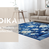 Artful Blue and White Symmetrical(Blue)