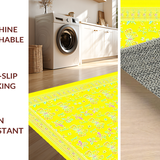 Ultra Soft Area Rug, Non Slip, Stain Resistant, Washable Area Rugs for Living Room, Bedroom, Cute Ethereal Flutter Pattern(Yellow)