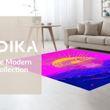 Ultra Soft Area Rug, Non Slip, Stain Resistant, Washable Area Rugs for Living Room, Bedroom, Radiant Ethereal Night Sky Print(Purple)