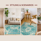 Luxurious Aqua Medallion Design(Blue)