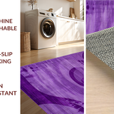 Ultra Soft Area Rug, Non Slip, Stain Resistant, Washable Area Rugs for Living Room, Bedroom, Trendy Fuzzy Ombre Style(Purple)