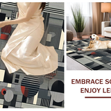 Ultra Soft Area Rug, Non Slip, Stain Resistant, Washable Area Rugs for Living Room, Bedroom, Artistic Black and White Zebra Theme(Gray)