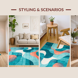 Dynamic Coastal Wave Motif(Blue)