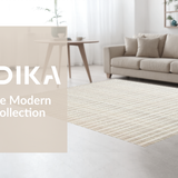 Ultra Soft Area Rug, Non Slip, Stain Resistant, Washable Area Rugs for Living Room, Bedroom, Elegant Woven Diamond Design(Beige)