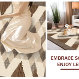 Ultra Soft Area Rug, Non Slip, Stain Resistant, Washable Area Rugs for Living Room, Bedroom, Sophisticated Checkerboard Visual Harmony(Beige)