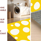 Ultra Soft Area Rug, Non Slip, Stain Resistant, Washable Area Rugs for Living Room, Bedroom, Vibrant Yellow Abstract Design(Yellow)