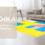 Ultra Soft Area Rug, Non Slip, Stain Resistant, Washable Area Rugs for Living Room, Bedroom, Stylish Artistic Multi-Patterned Visual(Yellow)