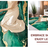 Emerald Gold Abstract Swirl Design(Green)