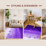 Ultra Soft Area Rug, Non Slip, Stain Resistant, Washable Area Rugs for Living Room, Bedroom, Eclectic Soft Ombre Effect(Purple)