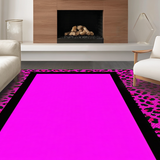 Ultra Soft Area Rug, Non Slip, Stain Resistant, Washable Area Rugs for Living Room, Bedroom, Stylish Colorful Cheetah Print(Pink)