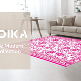 Ultra Soft Area Rug, Non Slip, Stain Resistant, Washable Area Rugs for Living Room, Bedroom, Chic Pastel Bowknot Pattern(White)
