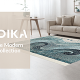 Ultra Soft Area Rug, Non Slip, Stain Resistant, Washable Area Rugs for Living Room, Bedroom, Elegant Kraken Rug With Artistic Tentacle Swirl Pattern For Decor(Blue)