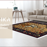 Ultra Soft Area Rug, Non Slip, Stain Resistant, Washable Area Rugs for Living Room, Bedroom, Non-Slip Leopard Pattern Meditation Area Rug(Yellow)