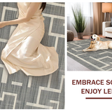Ultra Soft Area Rug, Non Slip, Stain Resistant, Washable Area Rugs for Living Room, Bedroom, Minimalist Monochrome Outdoor Elegance(Gray)