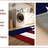 Ultra Soft Area Rug, Non Slip, Stain Resistant, Washable Area Rugs for Living Room, Bedroom, Bold Red and Blue Aesthetic(Red)