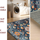 Stylish Non Slip Ogee Texture(Blue)