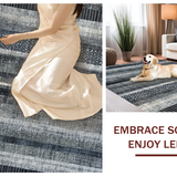 Ultra Soft Area Rug, Non Slip, Stain Resistant, Washable Area Rugs for Living Room, Bedroom, Graphic Zebra: Striped Decor Rug, Contemporary Floor Art(Gray)