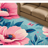 Ultra Soft Area Rug, Non Slip, Stain Resistant, Washable Area Rugs for Living Room, Bedroom, Vintage Pink Non-Slip Living Room Rug(Pink)