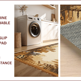 Ultra Soft Area Rug, Non Slip, Stain Resistant, Washable Area Rugs for Living Room, Bedroom, Washable Indoor Outdoor Runner(Beige)